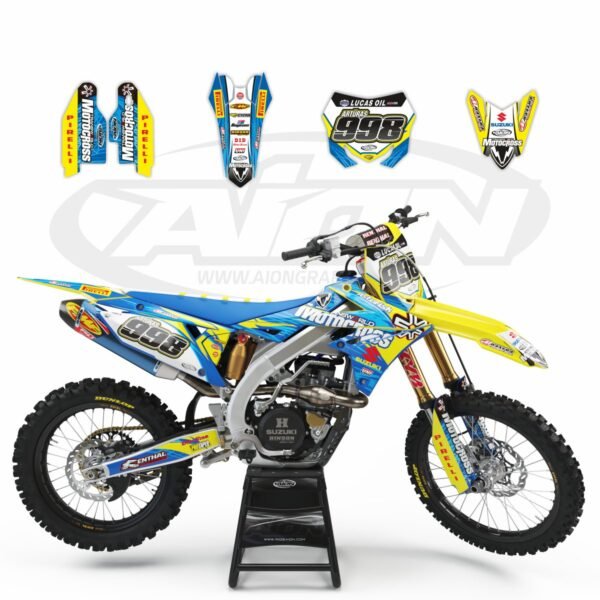 Suzuki Graphics Kit for a 2018 2020 RMZ 250 450cc dirt bike models